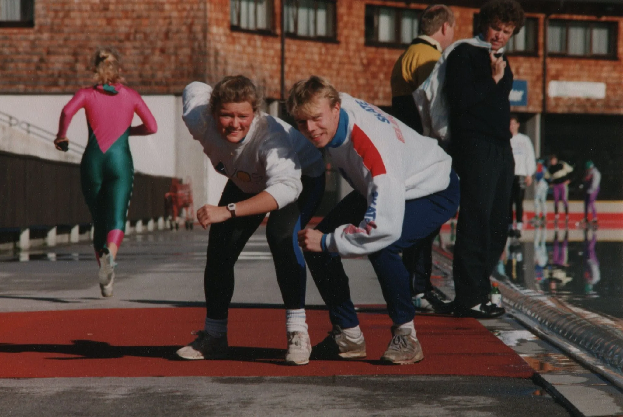 Marie and Hans at a training camp in Inzell, October 1989