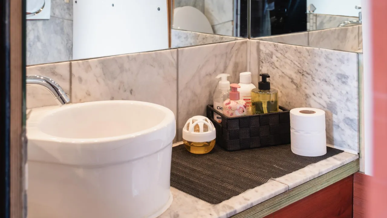Bathroom aboard the Nightliner